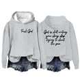 thumbnail image 1 of Prolriy Chandails à Capuchon pour Femmes, Sweat à Capuche Décontracté Imprimé Dieu Qui Écrit Encore pour Femmes Gris m, 1 of 4