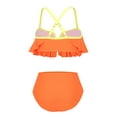 thumbnail image 3 of SUNSIOM Mommy and Me Swimsuit, Contrast Color Leaves Print Ruffled Bra with Briefs Family Matching Swimsuit 2-piece Summer Bikini Set, 3 of 6