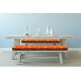 thumbnail image 2 of Orange Bench Pad, Swimming Turtles and Crabs with Seashells Bubbles and Starfish Tropical, HR Foam Cushion with Decorative Fabric Cover, 45" x 15" x 2", Burnt Orange Yellow, by Ambesonne, 2 of 3