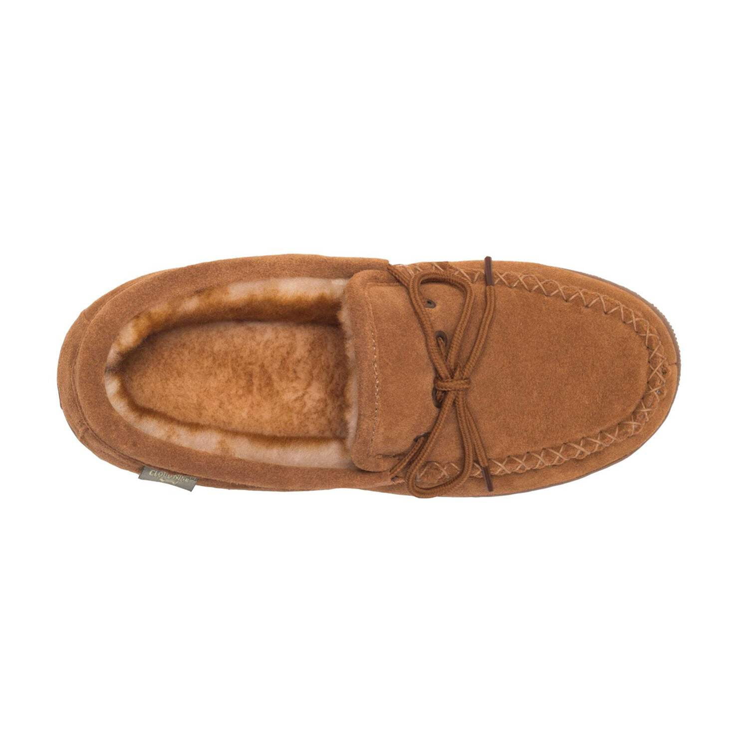 Cloud‎ Nine Sheepskin Mens M11 Suede Moccasin Slippers Tan Brown Shearling Lined Cloud Nine Sheepskin Mens Moccasin - Lined Slip-On Indoor  main image 2