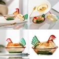 thumbnail image 7 of Hen on Nest Glass Dish, Glass Hen On Nest Crystal Glasses Candy Dish with Lid Hen-Shaped Chicken Fruit Bowl Dessert Snacks Plate Retro Bowl Jar for Home Decor Candy Jars Pink, 7 of 7