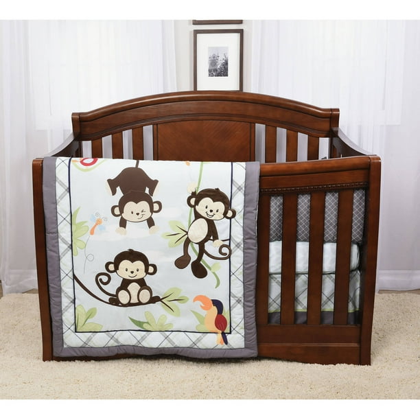 Baby S First By Nemcor Hangin Around Monkey Motif 4 Piece Crib