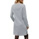 thumbnail image 4 of UVN Vestidos para Mujer Otoño Invierno Manga Larga Cuello Redondo Casual Jersey Sudadera Vestido con Abertura Lateral, 4 of 8