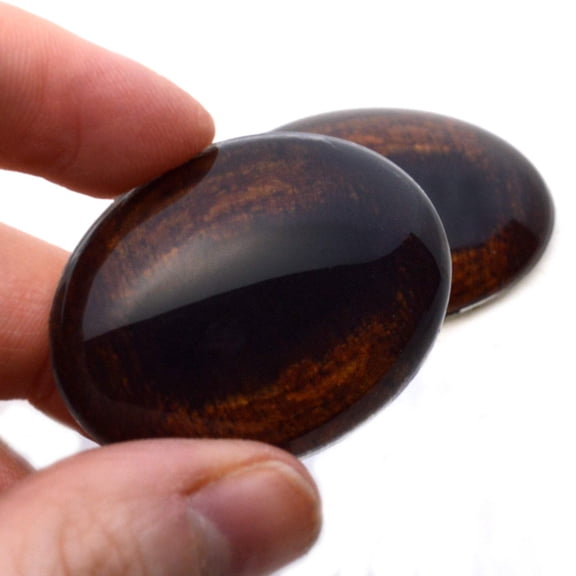 Oval Dark Brown Realistic Horse or Goat Glass Eyes