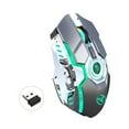 thumbnail image 1 of Mistaha Souris Sans Fil Rétroéclairée RGB avec DPI Réglable et Batterie Rechargeable - Gris, 1 of 6