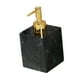 thumbnail image 5 of Dispensador de gel de ducha vacío, dispensador de jabón líquido de manos, 400 ml, elegante resina de mármol cabeza dorada negra, 5 of 9