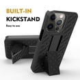 thumbnail image 4 of For Apple iPhone 13 Pro Max Holster Combo Kickstand Clip Phone Case Cover -Black, 4 of 6