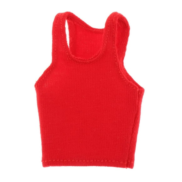 segolike Gilet pour Homme à l'Échelle 1/12 Gilet pour Homme Figurine de Poupée Vêtements pour Soldat de 6 Pouces Rouge