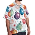 thumbnail image 2 of Bowling Men's Hawaiian Printed Short Sleeve Button Down Casual Beach Shirt's, Unisex, 2 of 6