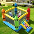 thumbnail image 2 of Costway Inflatable Bounce House Kids Jumping Castle w/ Slide&Ocean Balls Blower Excluded, 2 of 10