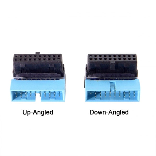 Hvad angår folk udstødning kapsel Xiwai Adapter USB 3.0 20pin Male to Female Extension Adapter Up Down Angled 90  Degree for Motherboard Mainboard - Walmart.com