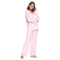 thumbnail image 3 of Casual Nights Women's Long Sleeve Rayon Button Down Pajama Set, 3 of 5