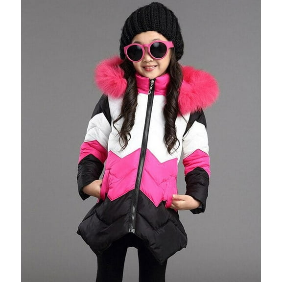 New Fashion Winter Thicken Warm Kids Girls Jacket Children Plus Thick Velvet Jacket Long Warm Coat Snowsuit For Cold Winter
