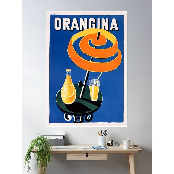 Kna Prints - 1 Pc Poster Orangina Drink, UNFRAMED-8x12