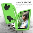 thumbnail image 5 of Kids Case for Samsung Galaxy Tab A7 10.4" 2020 Model (SM-T500/T505/T507), [Folding Kickstand and Handle], Rubber Silicone Shockproof Protective Cover for Galaxy Tab A7 10.4 inch, Green, 5 of 6