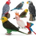 thumbnail image 3 of Gprince Simulation Bird Action Figures Parrot Macaws Budgerigar Lifelike Animals Model Kids Cognition Toys For Gifts, 3 of 8