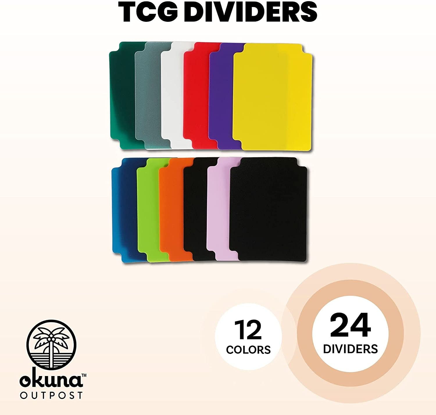 TCG Card Games Deck Box with 24 Dividers 12 Pack 