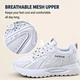 thumbnail image 3 of CHICVOMEY Platform Sneakers for Women Comfortable Lace-Up Sneakers Lightweight Versatile Walking Shoes Ideal for Daily Wear and Walking, 3 of 8