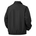 thumbnail image 5 of IROINNID Men's Faux Leather Bomber Jacket Full Zip Turndown Collar Relaxed Fit Casual Vintage Streetwear Outerwear Lightweight Spring Fall Coat Top, 5 of 9