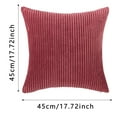 thumbnail image 2 of Corduroy Throw Pillow Covers Boho Striped - Decorative Square Cushion Covers for Living Room,Sofa,Couch, Bed - Modern Farmhouse Home Decor Fall Thanksgiving Halloween Seasonal Pillow Cases, 2 of 3