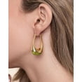 thumbnail image 6 of PRIYAL Long Oval Chunky Dangle Gold Hoops with Colored Resin Gemstone Statement Earrings for Women, Bold Drop Handmade Exaggerated Irregular Trendy Bohemian Jewelry Gifts, 6 of 12