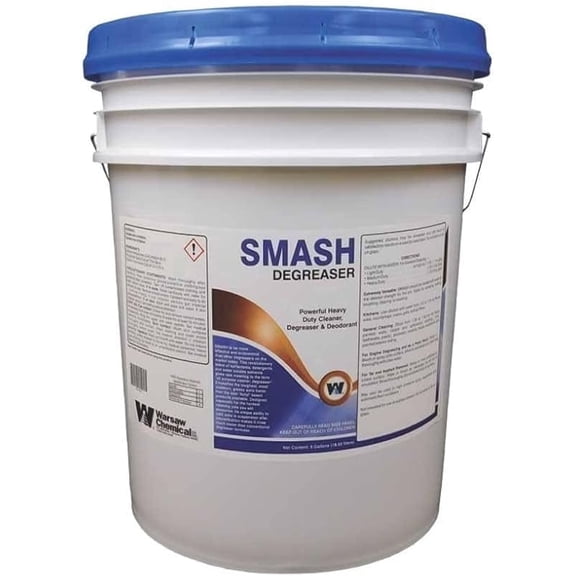 Warsaw Smash Degreaser, Water Soluble, Non-Flammable, Industrial Applications, 5-Gallon Pail