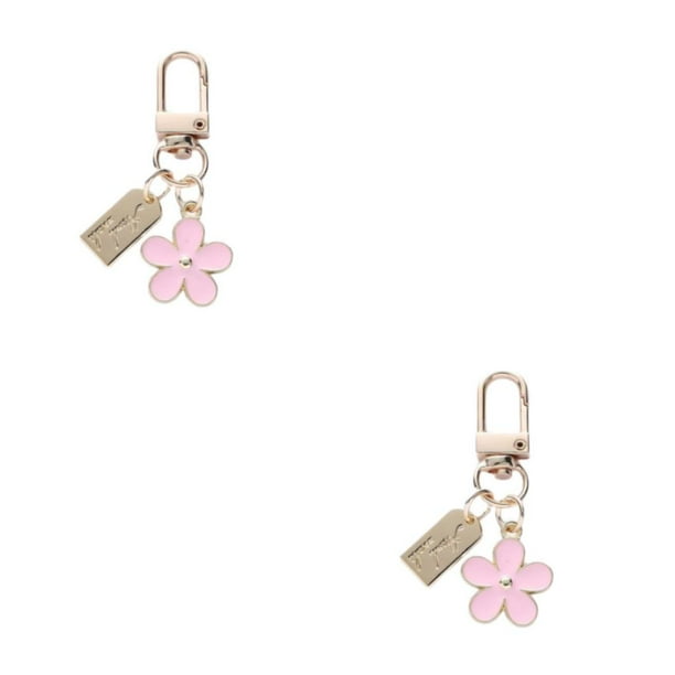 Jumpingount Llavero elegante y de moda presente para todas las ocasiones llavero colgantes para bolso de coche llaveros rosa soltero 2piezas