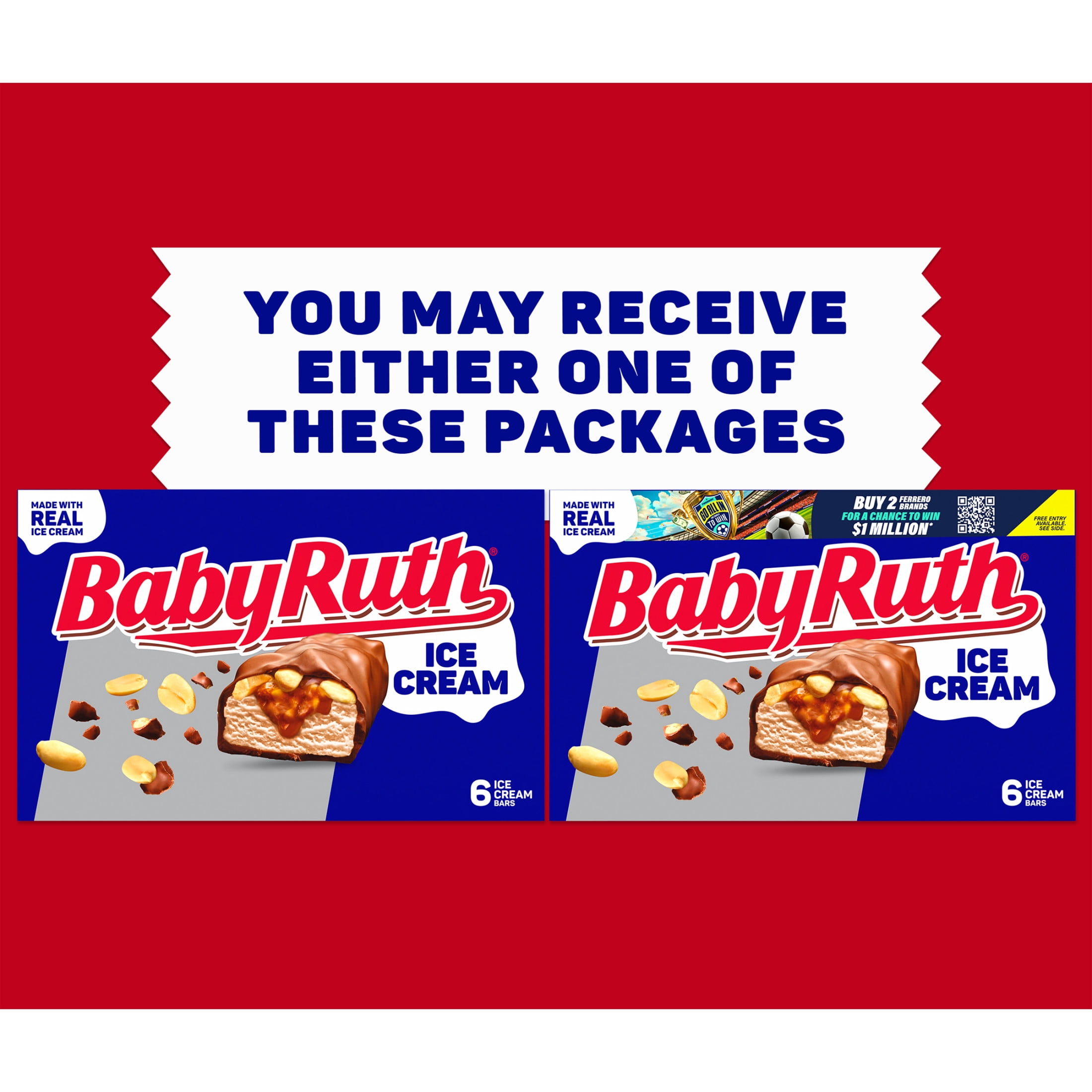 Baby Ruth Ice Cream Bars