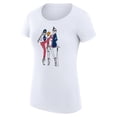 thumbnail image 2 of Women's G-III 4Her by Carl Banks White Atlanta Braves Super-Slim Fit Lightweight Baseball Girls T-Shirt, 2 of 3