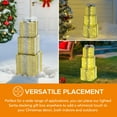 thumbnail image 6 of Sunjoy Christmas Decoration 34 Inch Illuminated Stacking Gift Box, 3D Tinsel Santa Stacking Gift Box Outdoor Garden Yard Lawn Festive Holiday Decoration with Lights for Indoor & Outdoor, 6 of 9