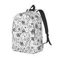 thumbnail image 2 of Naloa Canvas Backpack for Men Women Hand Drawn Snake Print Rucksack Casual Travel Daypack Large and Small Durable College Tote Satchel Bookbag for Teens, 2 of 8