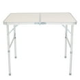 thumbnail image 4 of Hassch 3ft Aluminum Alloy Folding Table, Indoor & Outdoor Heavy Duty Portable Table with Handle for Picnic, Party, Camping, White, 4 of 10