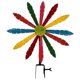 Benzara BM148406 Moulin à Vent en Métal Multicolore avec Pieu & Clôture Topper&44; Multicolore – image 1 sur 1