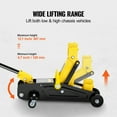 thumbnail image 5 of KFFKFF Low Profile Floor Jack, 1.5 Ton (3300 lbs), Durable Iron Hydraulic Auto Jack, Quick Single Piston Lift Pump, 4.7"-12.1" Lift Height Range (Yellow), 5 of 9