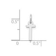 thumbnail image 2 of 6mm 10k White Gold Small Slanted Block Letter Name Personalized Monogram Initial T Char Pendant Necklace Pendant for Wom, 2 of 2