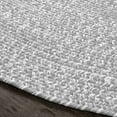 thumbnail image 4 of Superior Two-Toned Braided Round Indoor/ Outdoor Area Rug, Slate/ White, 6', 4 of 5