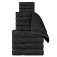 thumbnail image 2 of BNM Egyptian Cotton Luxury 12 Piece Towel Set, Black, 2 of 5