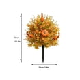 thumbnail image 3 of 4 PCS Fall Pumpkin Artificial Flowers for Outdoors with Ground Stakes,22" UV Resistant Artificial Outdoor Plants with Orange Leaves&Gourds,Autumn Fake Plant for Garden,Halloween & Thanksgiving Decor, 3 of 7