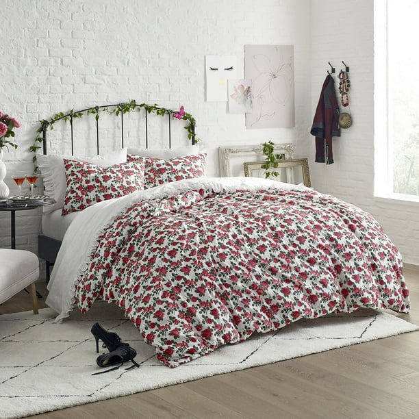Lady Pepperell Floral/Botanical Cotton Comforter Set, TwinXL Walmart