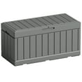 thumbnail image 2 of Devoko Outdoor 82 Gallon Extra Large Capacity Resin Deck Box, Grey, 2 of 8