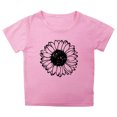thumbnail image 4 of Baby Girl Shirts 2t Round Neck Girls' Short-Sleeve Shirts and Tops Children's Fashion Graphic Print Summer Tops T-Shirts Toddler To Big Kid 13-14 Years（Pink）, 4 of 4