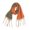 Orange, variant on Alkepwun Women's Winter Thick Collar Scarf Coarse Tassels Fringe Gradually Changing Color Scarf with Looped Yarn