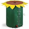 thumbnail image 3 of Aruwei 100-Gallon Collapsible Rain Barrel with Spigot & Overflow Kit | Sunflower Design PVC Water Collector | 1000D Oxford Cloth Portable Rainwater Harvesting System for Garden IrrigationStorage Jug, 3 of 7