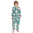 thumbnail image 2 of Airplane Flower Pattern One Piece Pajamas Soft Jumpsuit Cozy Sleep and Play Romper Zipper and Pockets 5T-6T, 2 of 8