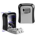 thumbnail image 2 of Yeacher Key Lock Box Wall Mount Aluminum Alloy 4-Digit Combination Waterproof Lockbox Key Safe Box Portable Storage for House Key ID Card U Disk, 2 of 7