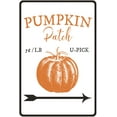 thumbnail image 2 of New Metal Sign Aluminum Sign Pumpkin Patch Sign Decor Easter Lover Fall Sign for Outdoor & Indoor 12" x 8", 2 of 4