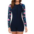 thumbnail image 2 of BECLOTH Maillot de Bain Femme à Manches Longues maillot Dermoprotecteur Imprimé avec Fermeture Éclair pour le Surf, 2 of 8