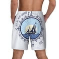 thumbnail image 4 of Uemuo Not All Who Wander Are Lost2 Pattern Mens Swim Trunks Quick Dry Board Shorts with Mesh Lining, Stretch Beach Shorts Quick Dry No-Chafing Board Shorts-Medium, 4 of 9