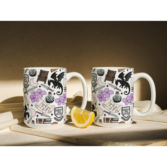 WestConfe Fourth Wing Mug Bookish Dragon Mug Romantasy Mug Xaden Riorson Fan Booktok Mug Gift for Wife Cute Bookish Gift for Readers gift for wife