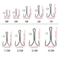 thumbnail image 4 of 50pc Stainless Steel Double Strong Fishing Hook Saltwater Frog Toad Hooks 8#-4/0, 4 of 10